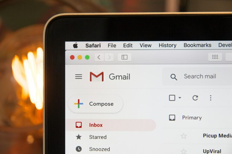 Gmail inbox shown on laptop monitor to show email monetization opportunities